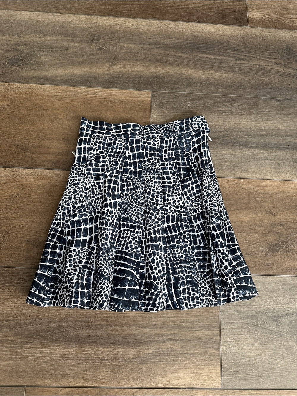 J Lindenberg Navy & White Adina Croc-Print Golf Skirt